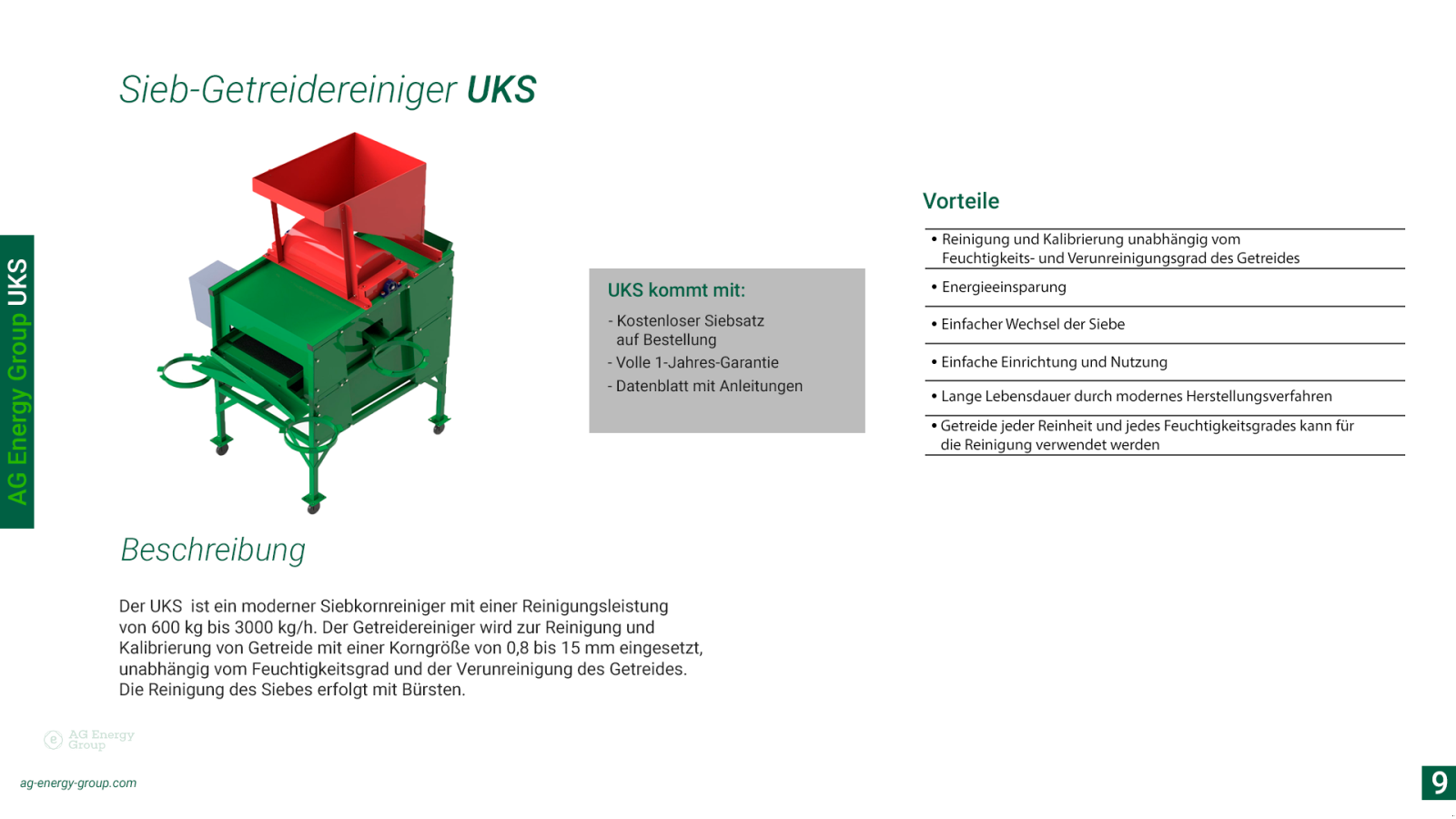 Getreidereinigung a típus AG Energy Group ✅ Getreidereiniger UKS 0.6 t/h | Getreide abscheider Getreidereinigung, Neumaschine ekkor: Wernberg-Köblitz (Kép 6)